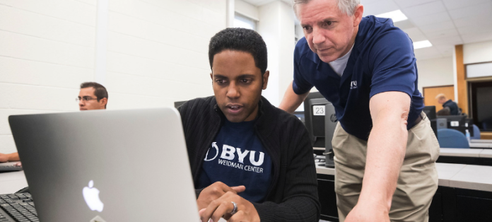 BYU teacher and student